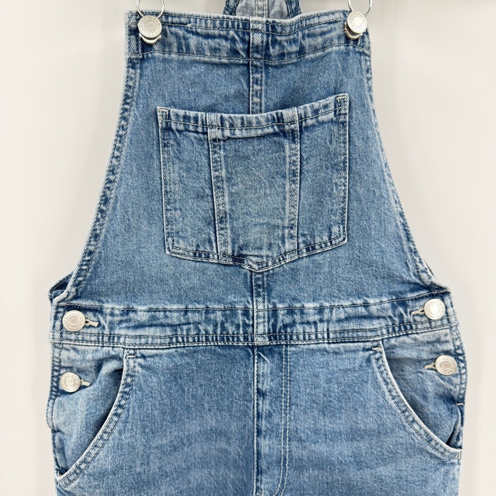 HM Kids Blue Denim Overalls Medium Wash Adjustable Straps Size 10 US 10Y - Picture 12 of 13